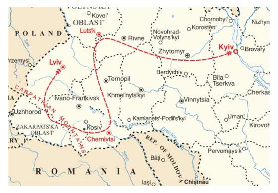 map - This is THE tour for those who appreciate traditional Ukrainian singing!